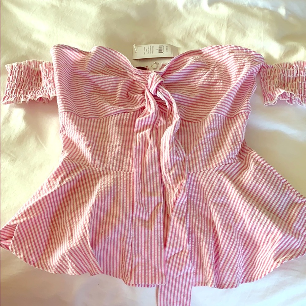 BEBE off the shoulder shirt